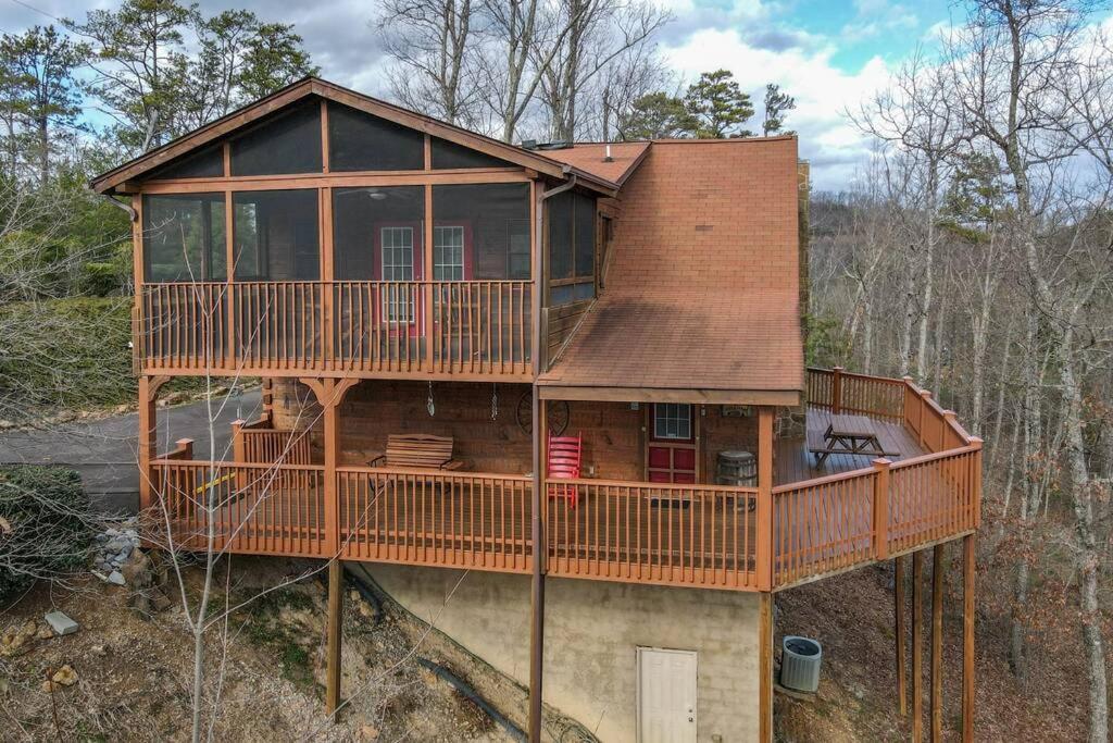 Over The Mountain - Smoky Mountain View Cabin 세비어빌 외부 사진